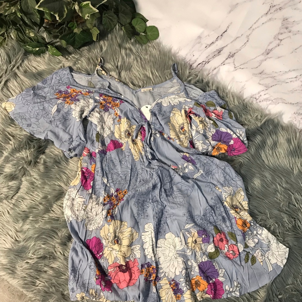 5🌟Reviews BLUE FLORAL DRESS - Picture 7 of 8